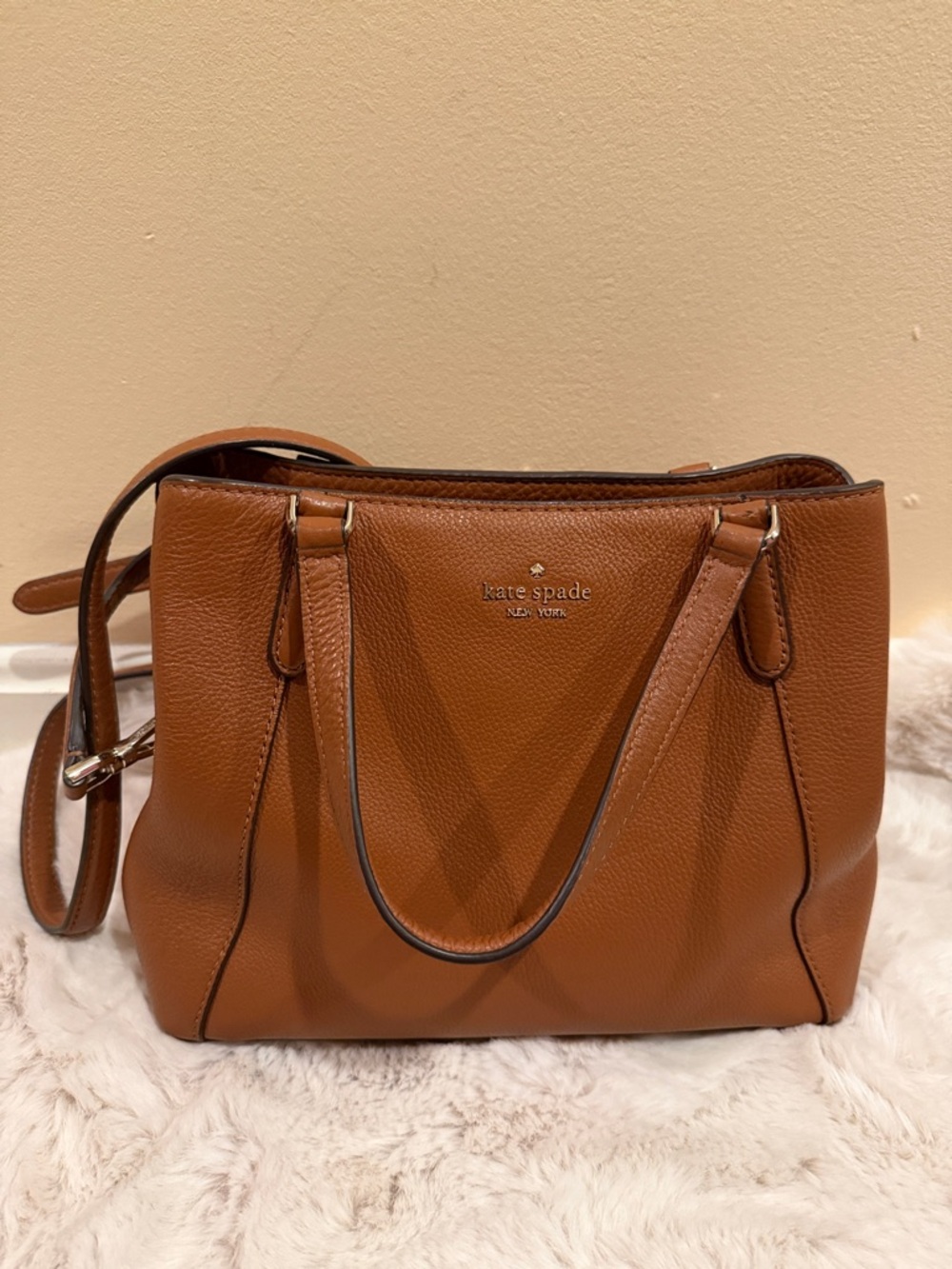 kate spade New York Tan Leather Satchel